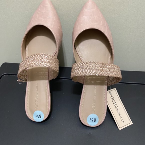 PINK BCBGENERATION LEATHER SLIDE - Picture 2 of 3